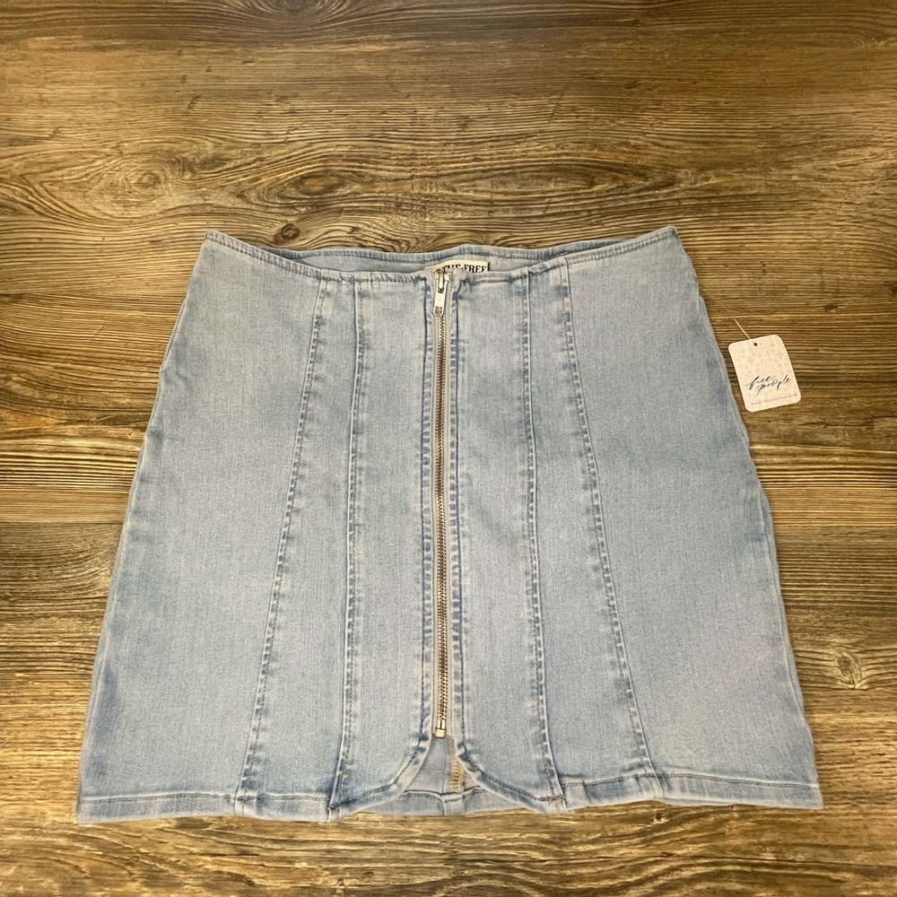FREE PEOPLE Layla Denim Mini Skirt / Starwash